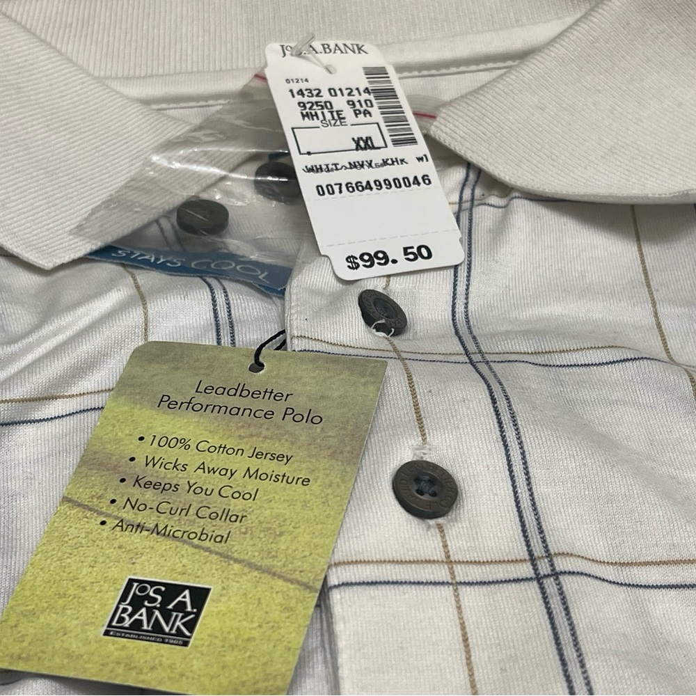 Jos. A. Bank White Performance Polo